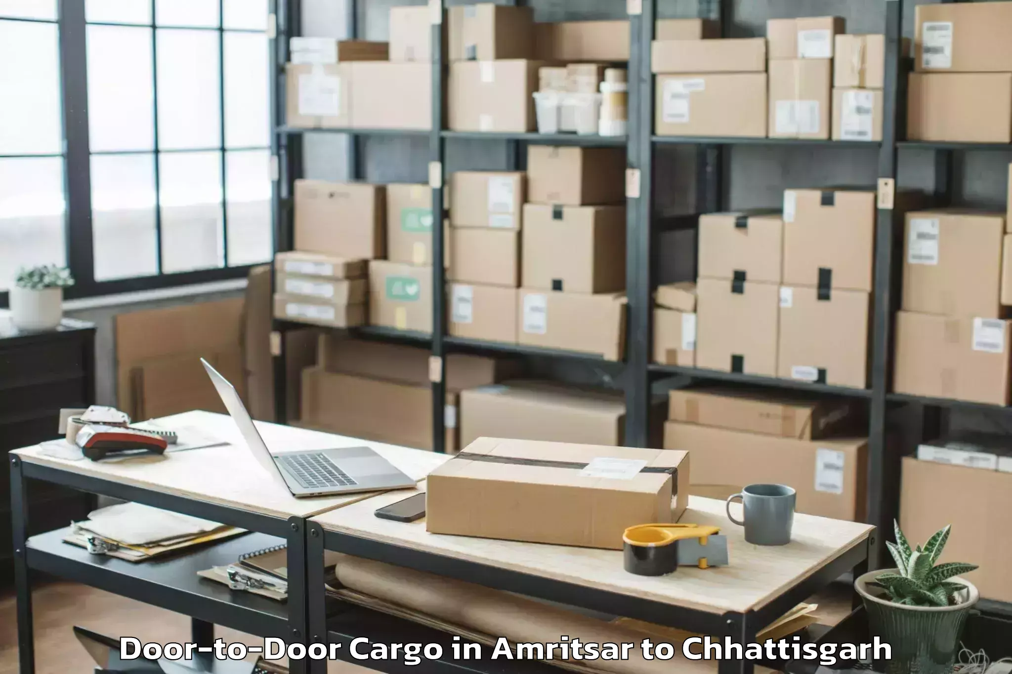 Reliable Amritsar to Malkharoda Door To Door Cargo